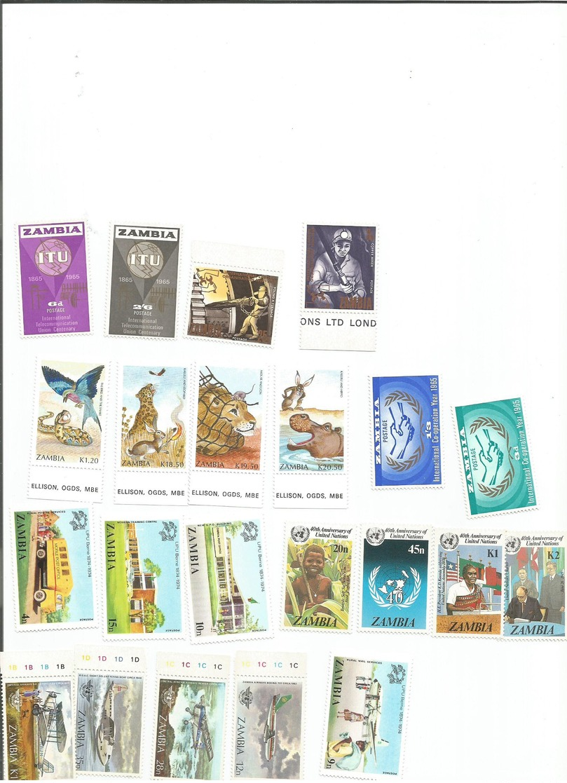 Francobolli Stamps Tibres Zambia - Collections (sans Albums)