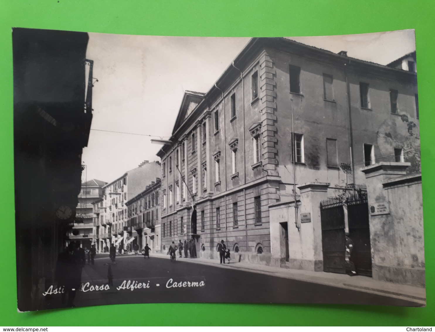 Cartolina - Asti - Corso Alfieri - Caserma - 1956 - Asti