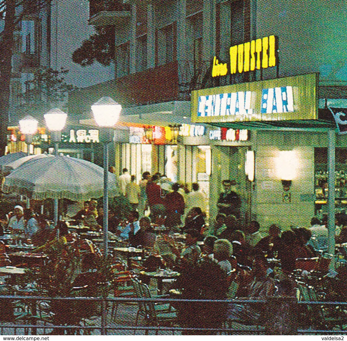 MILANO MARITTIMA - CERVIA - RAVENNA - CENTRAL BAR CON INSEGNA PUBBLICITARIA BIRRA WUNSTER - AUTO - 1972 - Ravenna