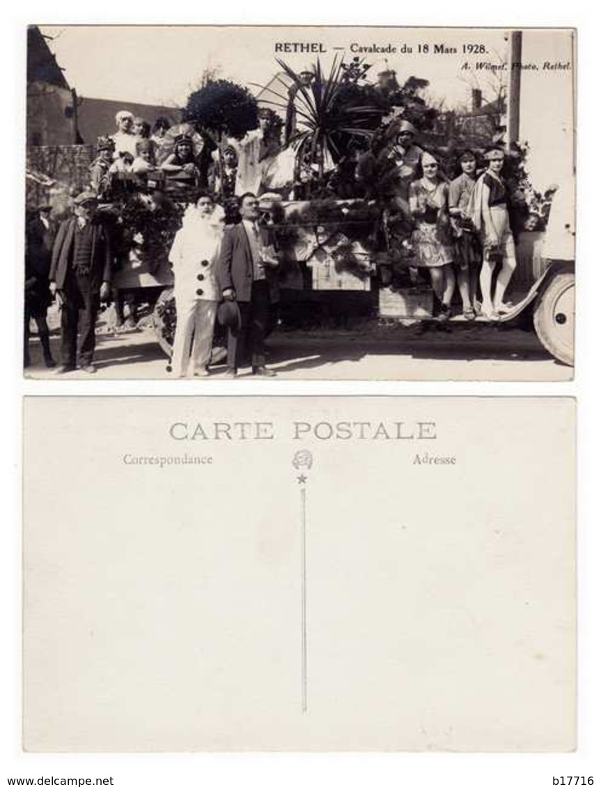 Carte Postale RETHEL / 08 / Cavalcade 1928. Clown. - Rethel