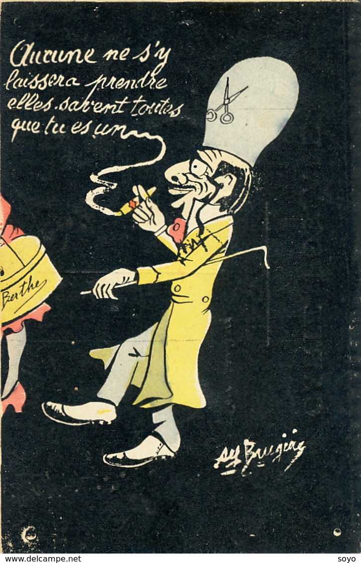 Dragueur Faisant Fuir Les Filles . Berthe . Systeme  Emmerdeur E Avec Fumée Cigare . - Autres & Non Classés