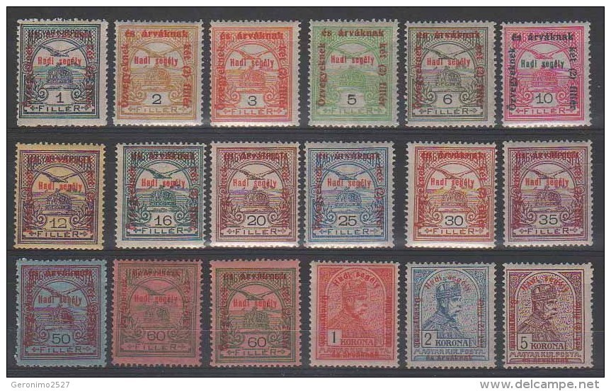 HUNGARY 1915 HISTORY Events WAR ASSISTANCE - Fine Set MNH - Unused Stamps