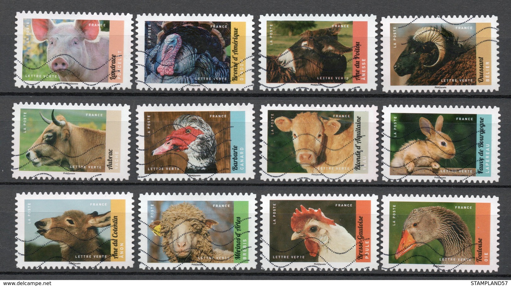 France 2017 Oblitéré: - Veau, Vache, Cochon, Couvée Et Autres Animaux D'élevage - Used Stamps