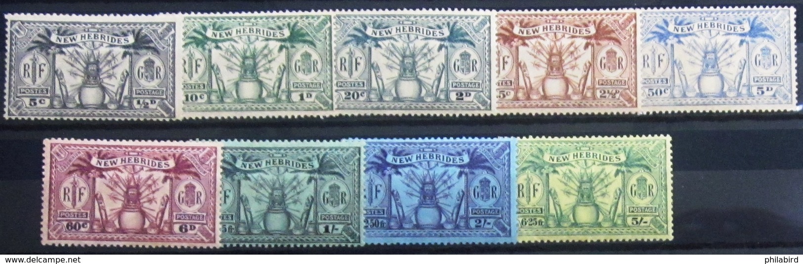 NOUVELLES-HEBRIDES                         N° 91/99                          NEUF*     (verso Tâché) - Unused Stamps