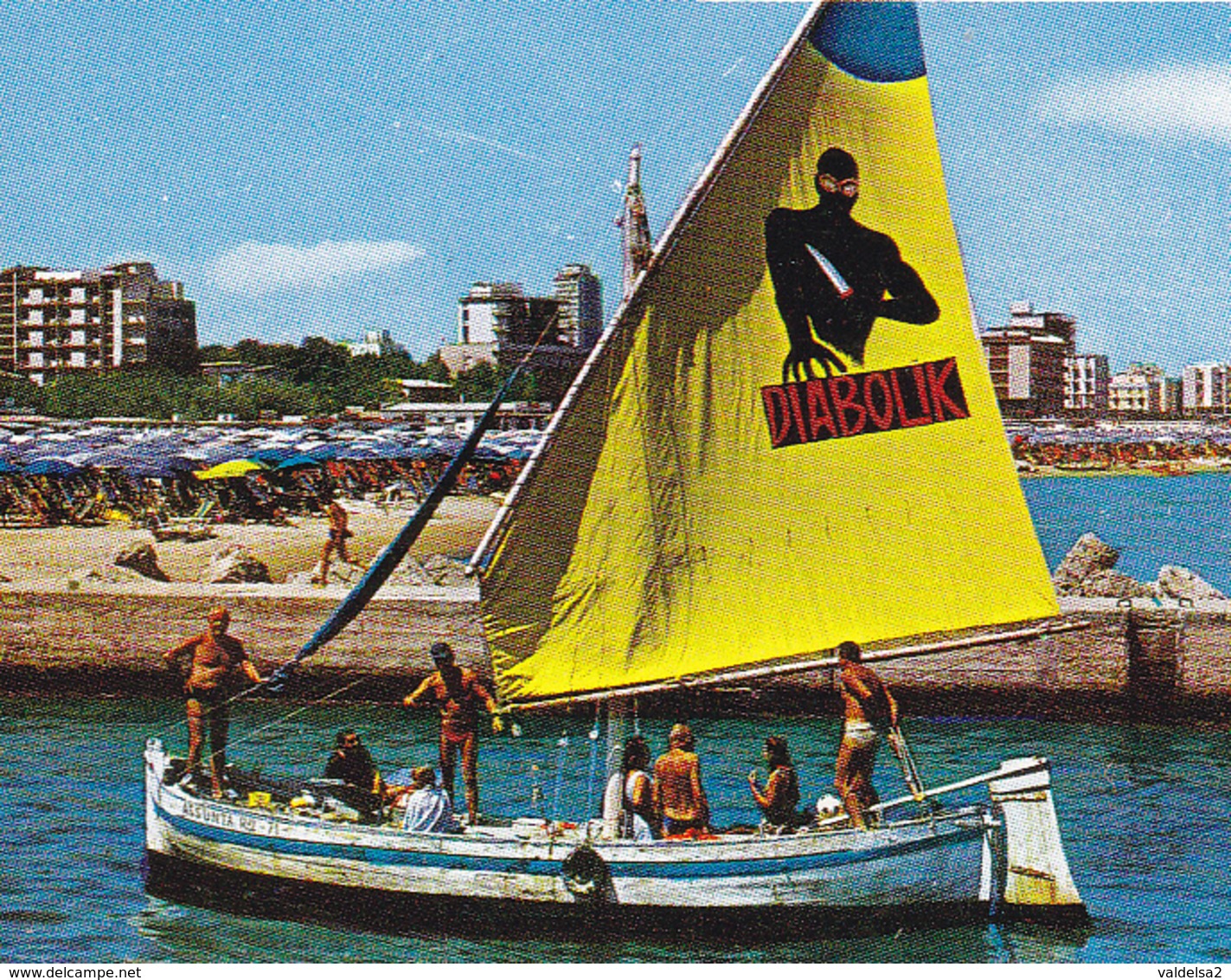 MILANO MARITTIMA - CERVIA - RAVENNA - 3 VEDUTE - BARCA A VELA CON PUBBLICITA' FUMETTO DIABOLIK - FARO / LIGHTHOUSE -1971 - Ravenna