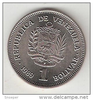 Venezuela 1 Bolivar  1989 Km 52.1  Unc - Venezuela