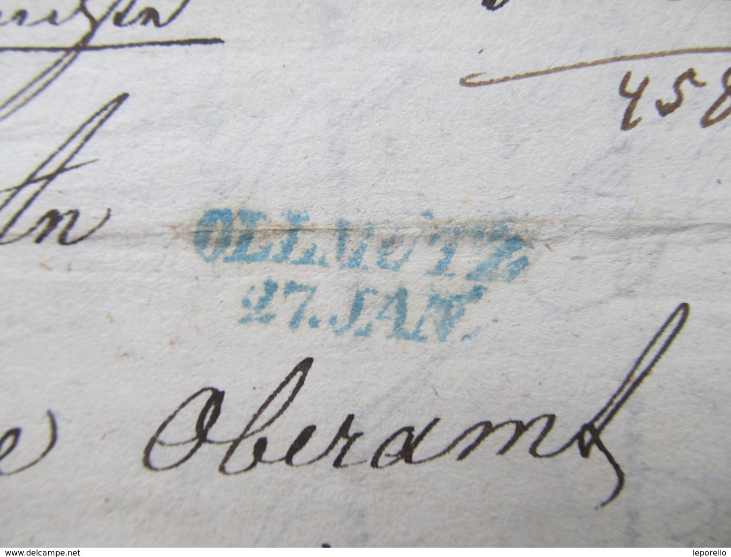 BRIEF Ollmütz Olmütz Olomouc Blau !! - Jaromerice Jaromieritz 1849///  D*41358 - ...-1850 Préphilatélie