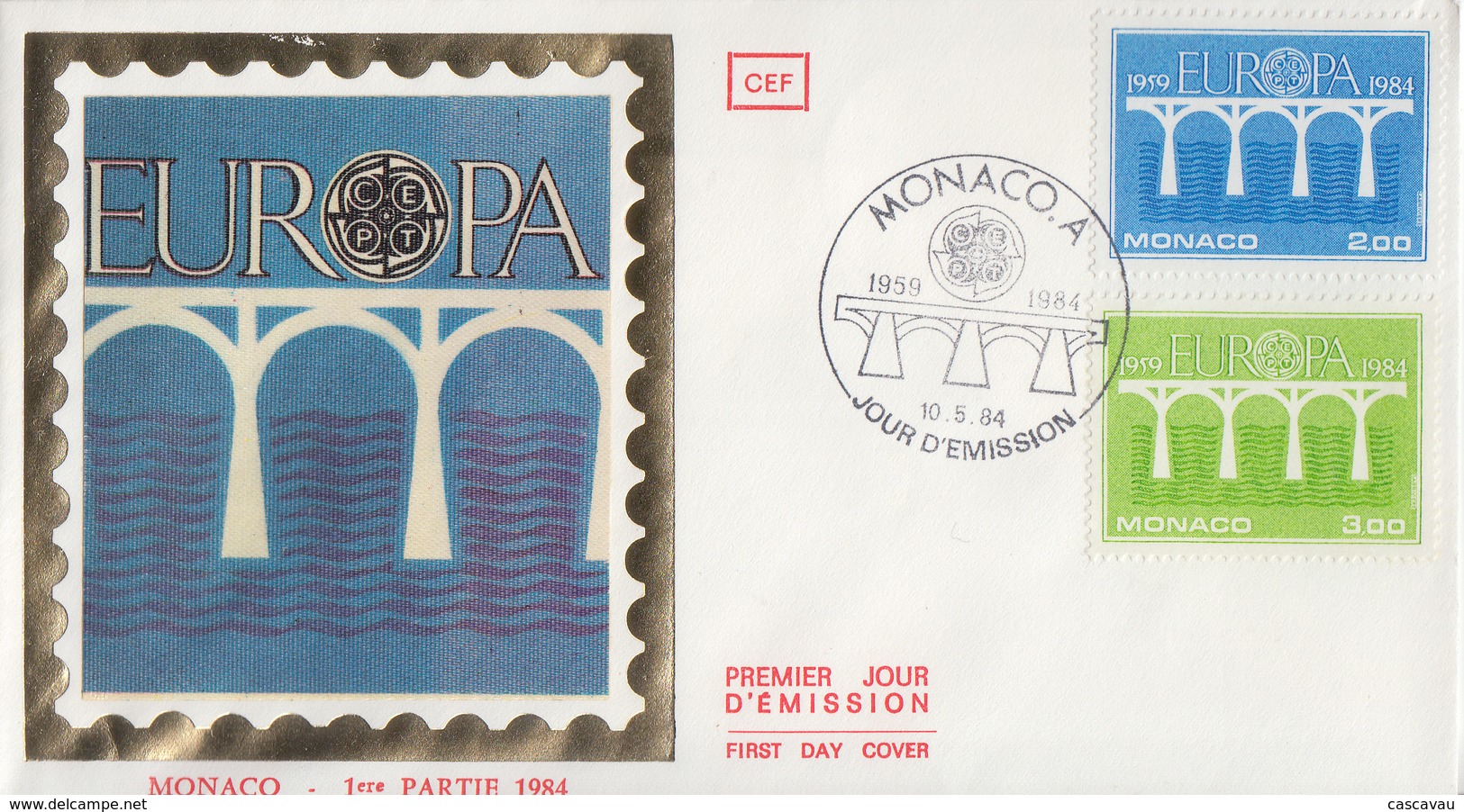 Enveloppe  FDC  1er  Jour   MONACO     EUROPA     1984 - 1984