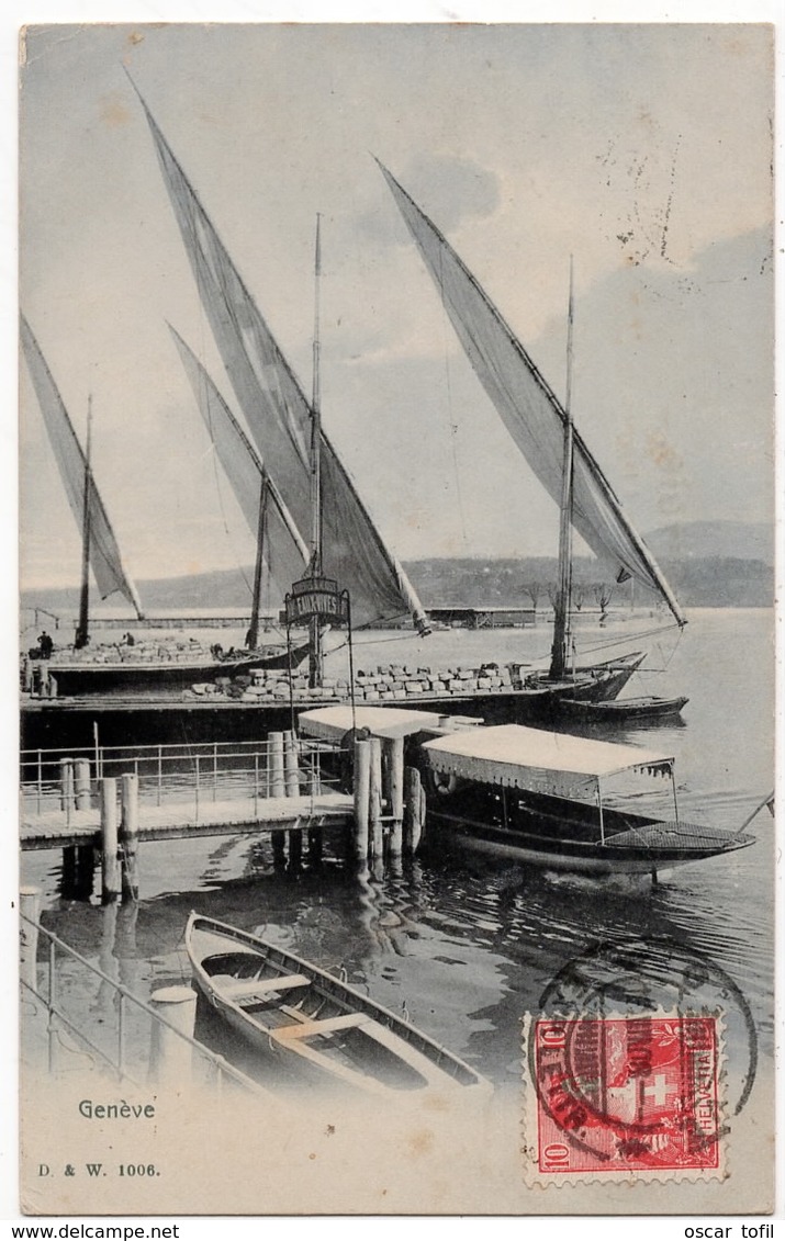 Genève : Le Port (Editeurs Droz & Warnery, D.&W. N°1006) - Genève