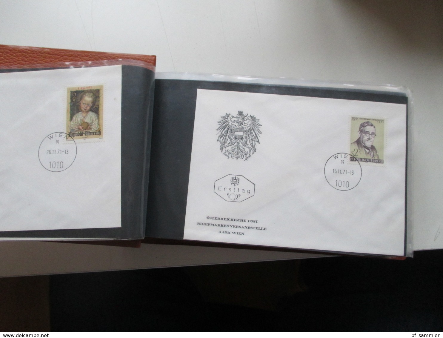 Österreich FDC / Ersttagsbriefe der Jahre 1967 - 1991 in 7 dicken Briefalben! mit knapp 700 Belegen! mit Christkindl