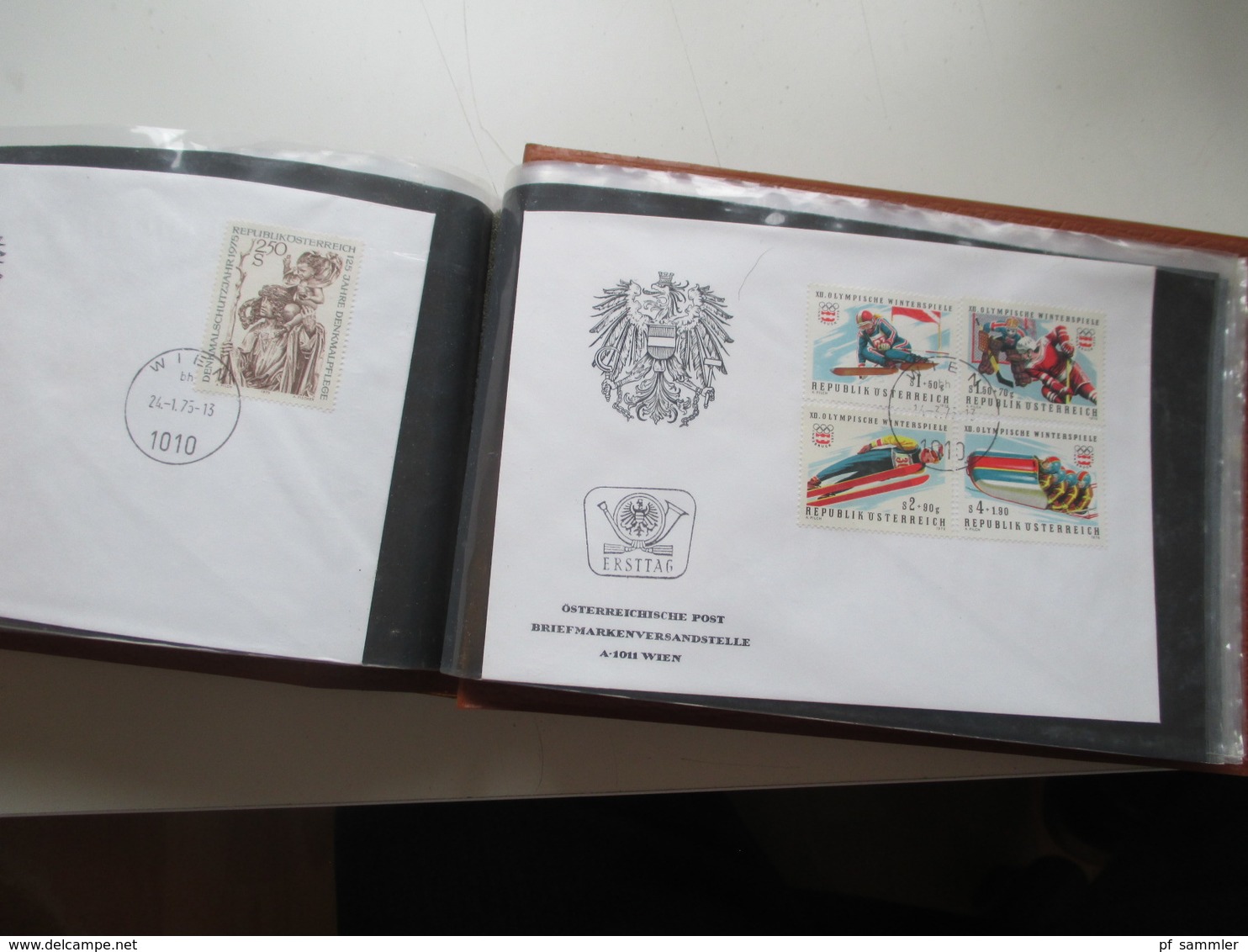 Österreich FDC / Ersttagsbriefe der Jahre 1967 - 1991 in 7 dicken Briefalben! mit knapp 700 Belegen! mit Christkindl