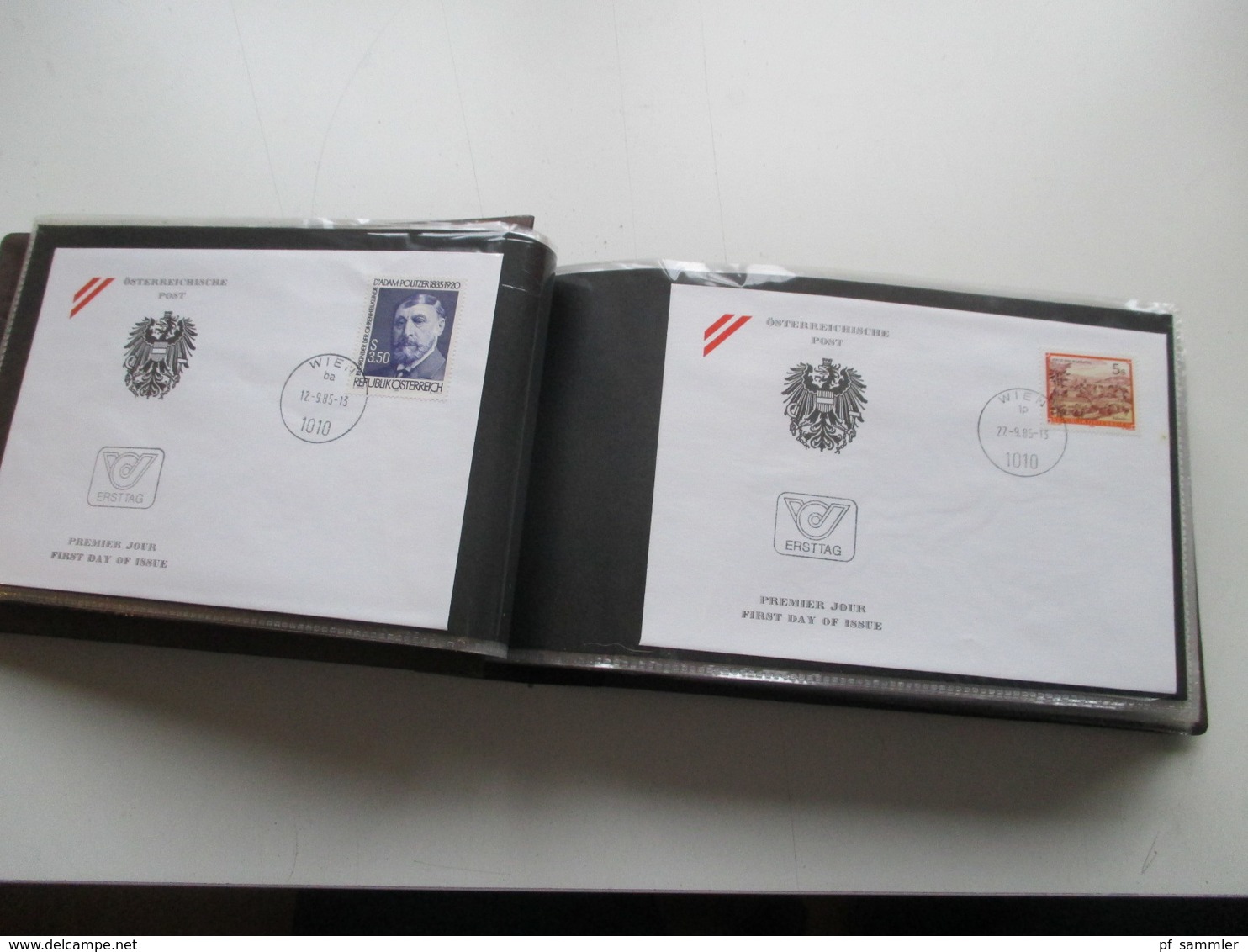 Österreich FDC / Ersttagsbriefe der Jahre 1967 - 1991 in 7 dicken Briefalben! mit knapp 700 Belegen! mit Christkindl