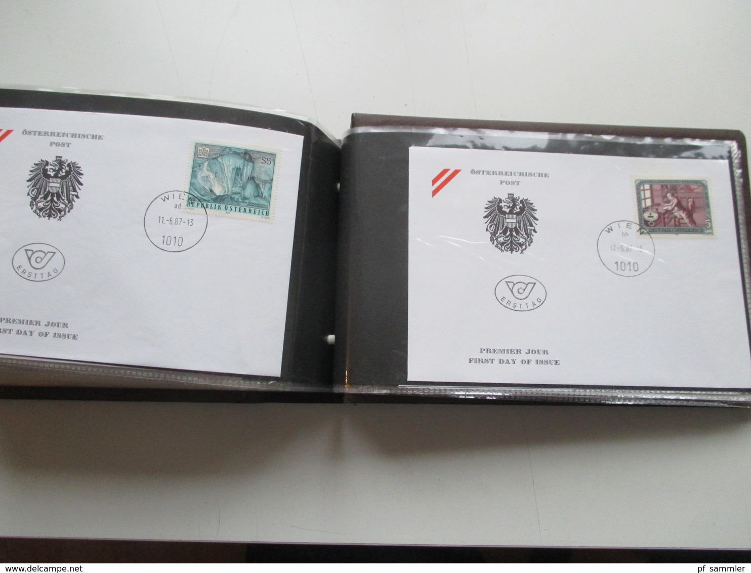 Österreich FDC / Ersttagsbriefe der Jahre 1967 - 1991 in 7 dicken Briefalben! mit knapp 700 Belegen! mit Christkindl