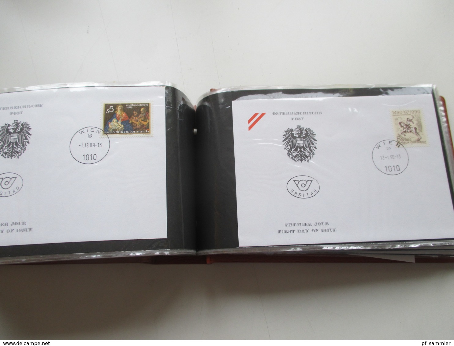 Österreich FDC / Ersttagsbriefe der Jahre 1967 - 1991 in 7 dicken Briefalben! mit knapp 700 Belegen! mit Christkindl