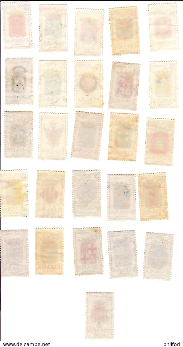 Espagne - Lot De 26 Blasons  - Années  60 - Used Stamps