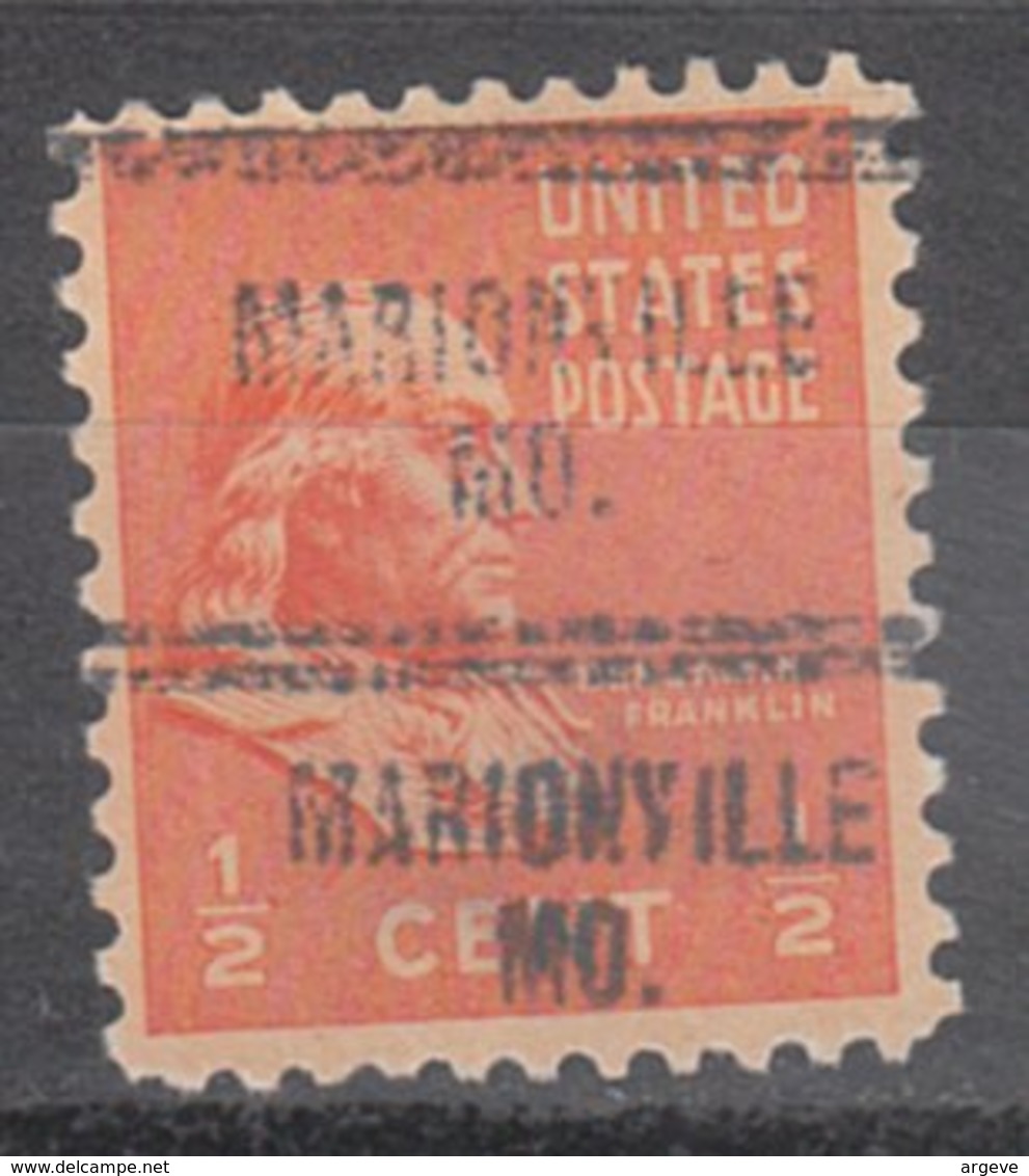 USA Precancel Vorausentwertung Preo, Locals Missouri, Marionville 704 - Prematasellado