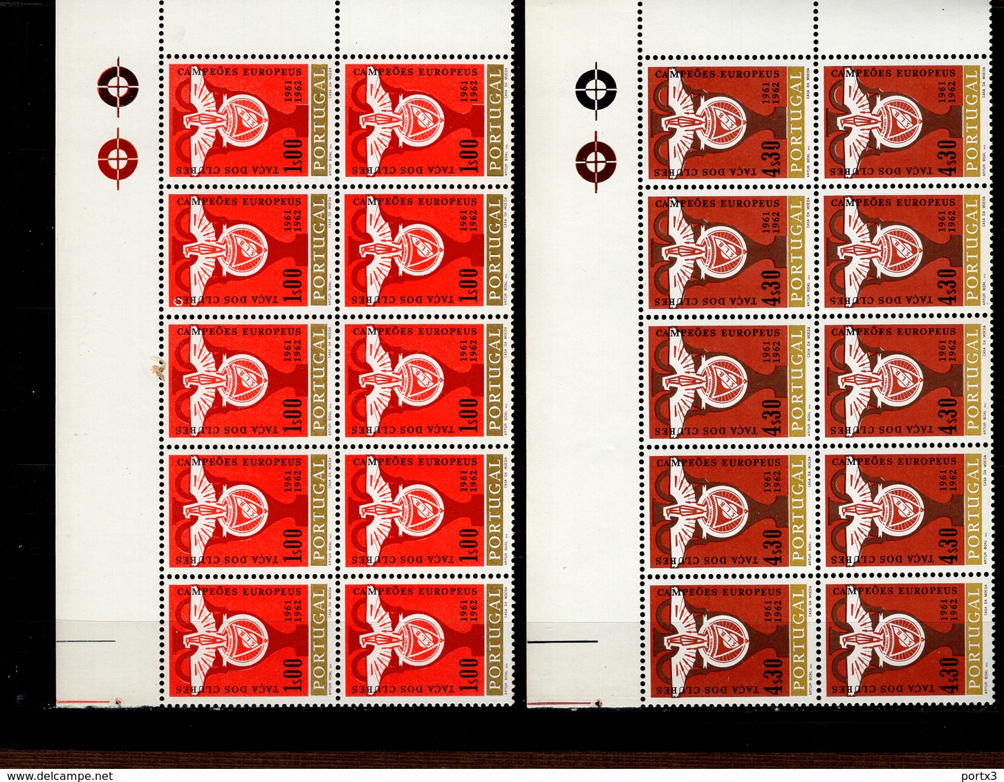 933 - 934 Benfica Lissabon Im 10er Eckrand Block **  Postfrisch MNH Neuf - Nuevos