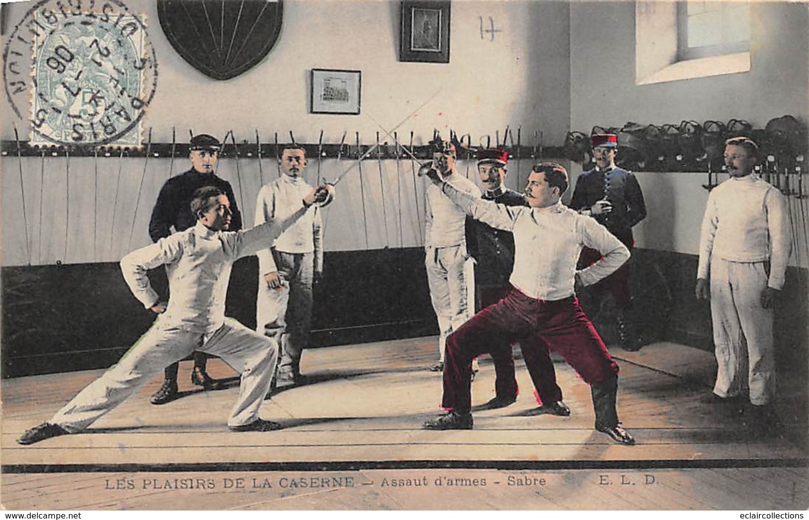 Thème   Escrime.    Plaisir De La Caserne  Assaut Au Sabre        (voir Scan) - Fencing