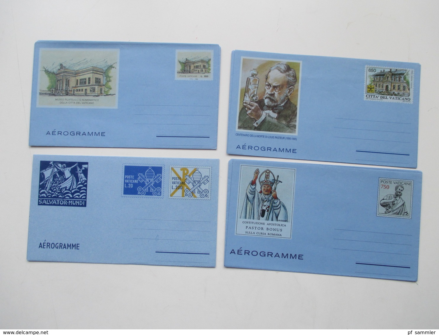 Vatican 1950 - 1982 kleiner Belegeposten mit Aerogramme / Ansichtskarten / Maximumkarten usw. insgesamt 72 Stk.