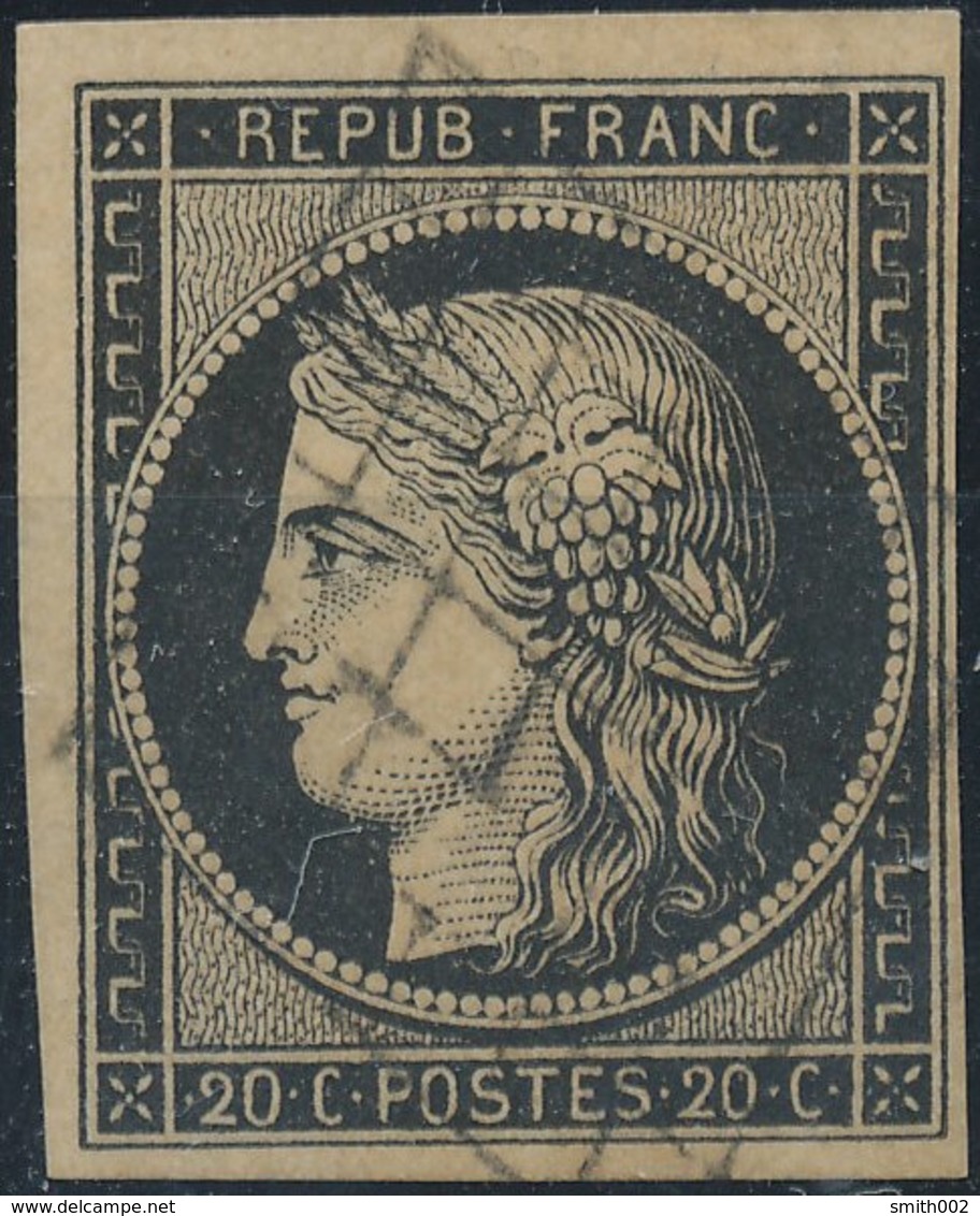 FRANCE - 1849, Mi 3, Yt 3, 20c Ceres, Oblitére - 1849-1850 Cérès