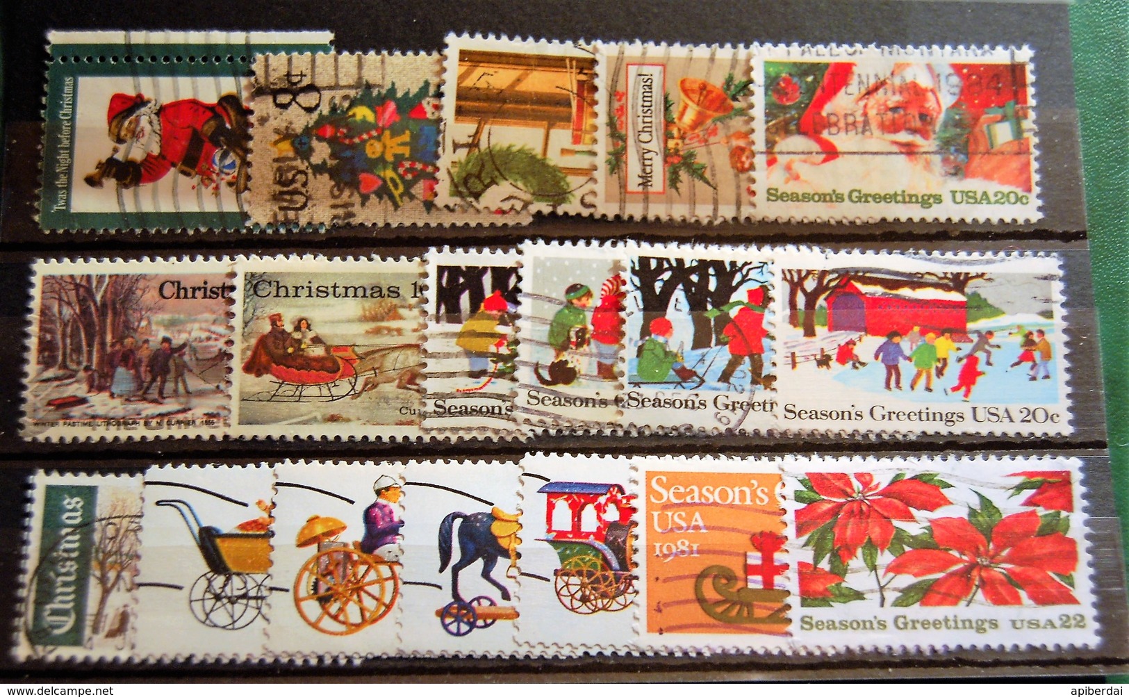 USA Etats-unis - Christmas & Greetings Small Batch Of 18 Stamps Used - Colecciones & Lotes