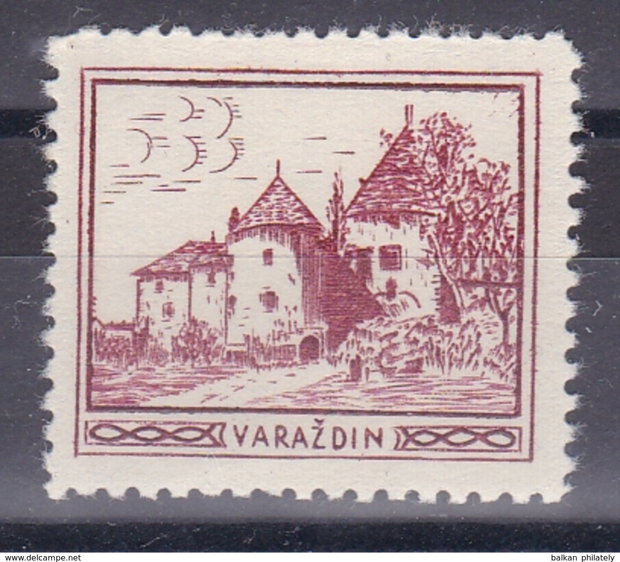 Croatia Yugoslavia 1930’s Varazdin Student Charity Tax Surchage Label Cinderella Stamp - Croatia