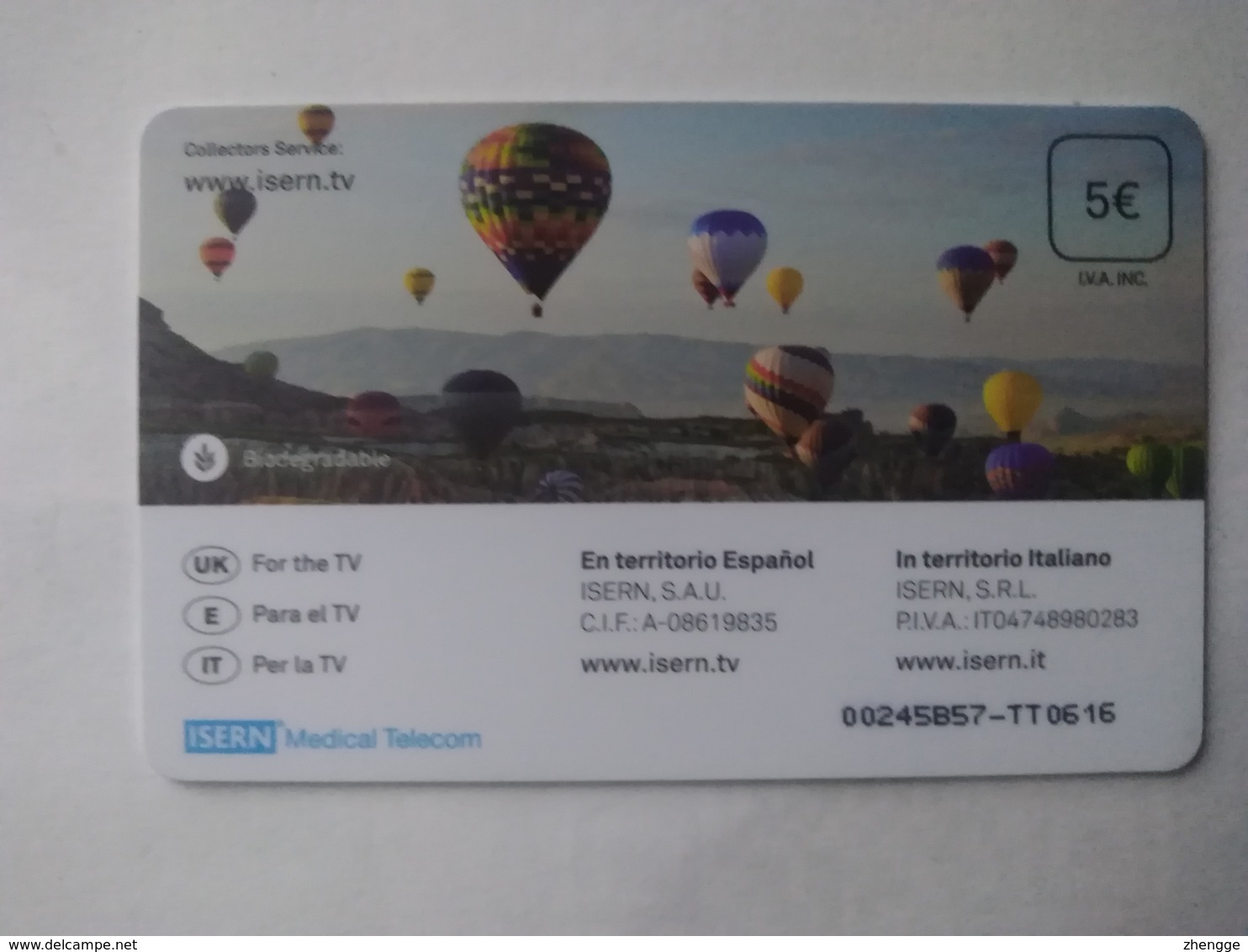 Spain Hospital TV Access Card, (1pcs) - Verzamelingen