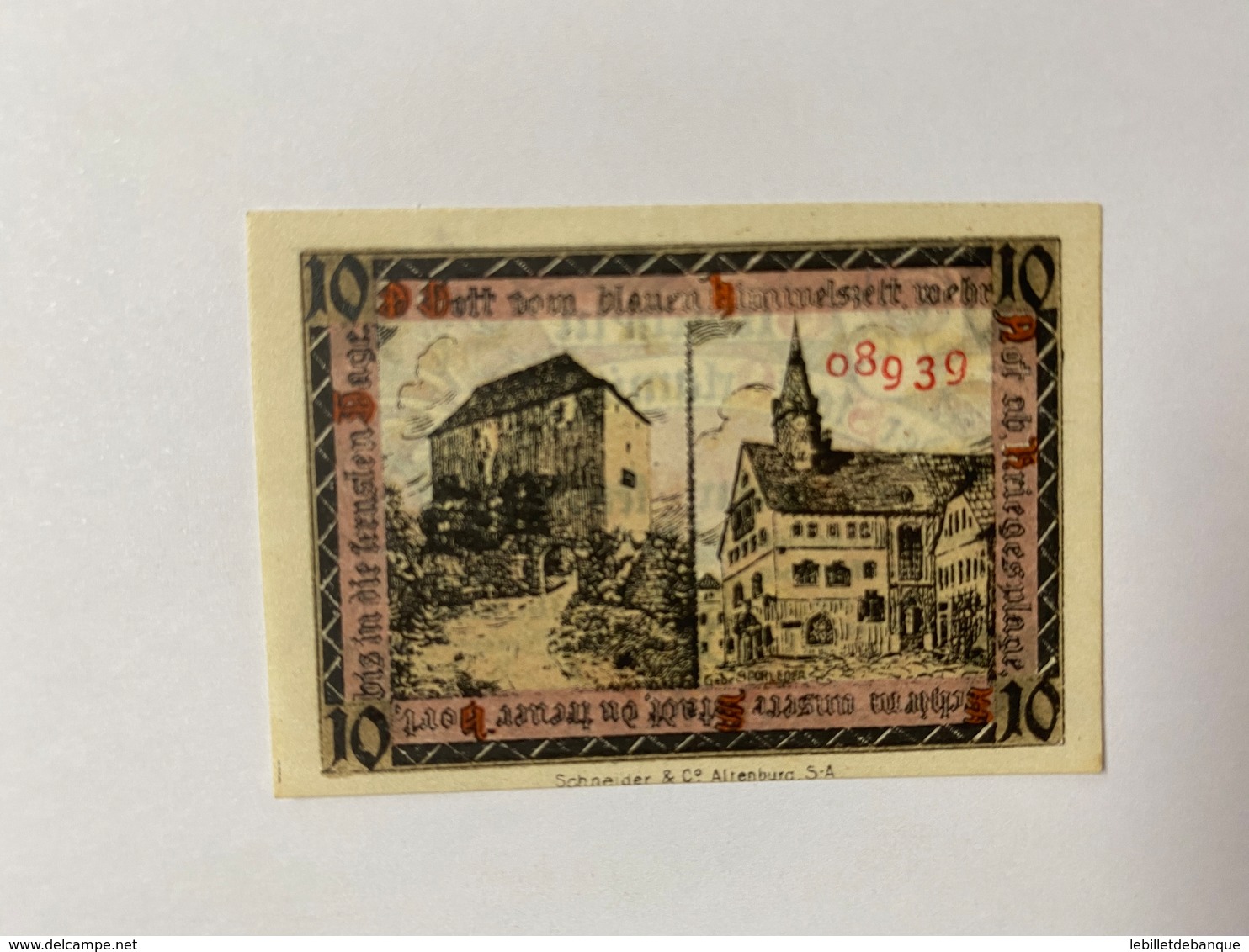 Allemagne Notgeld Orlamunde 10 Pfennig - Collezioni