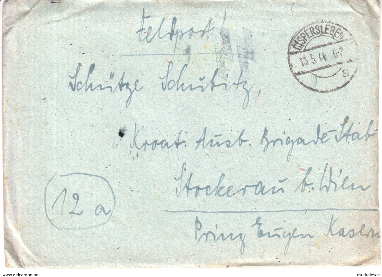 5150  BRIEF    SS  FELDPOST  GISPERSLEBEN --STOCKERAU  1944 - Briefe U. Dokumente