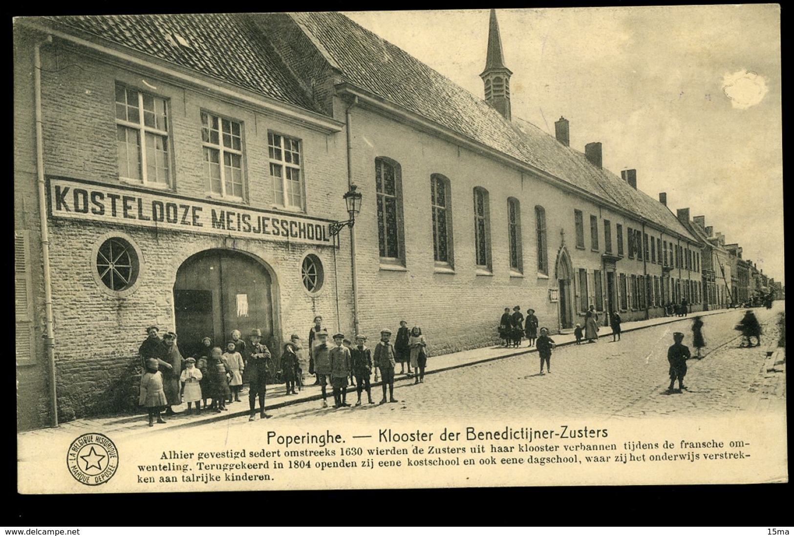 Poperinghe Klooster Der Benedictijner Zusters Kostelooze Meisjesschool Valère Sansen Très Animée - Poperinge