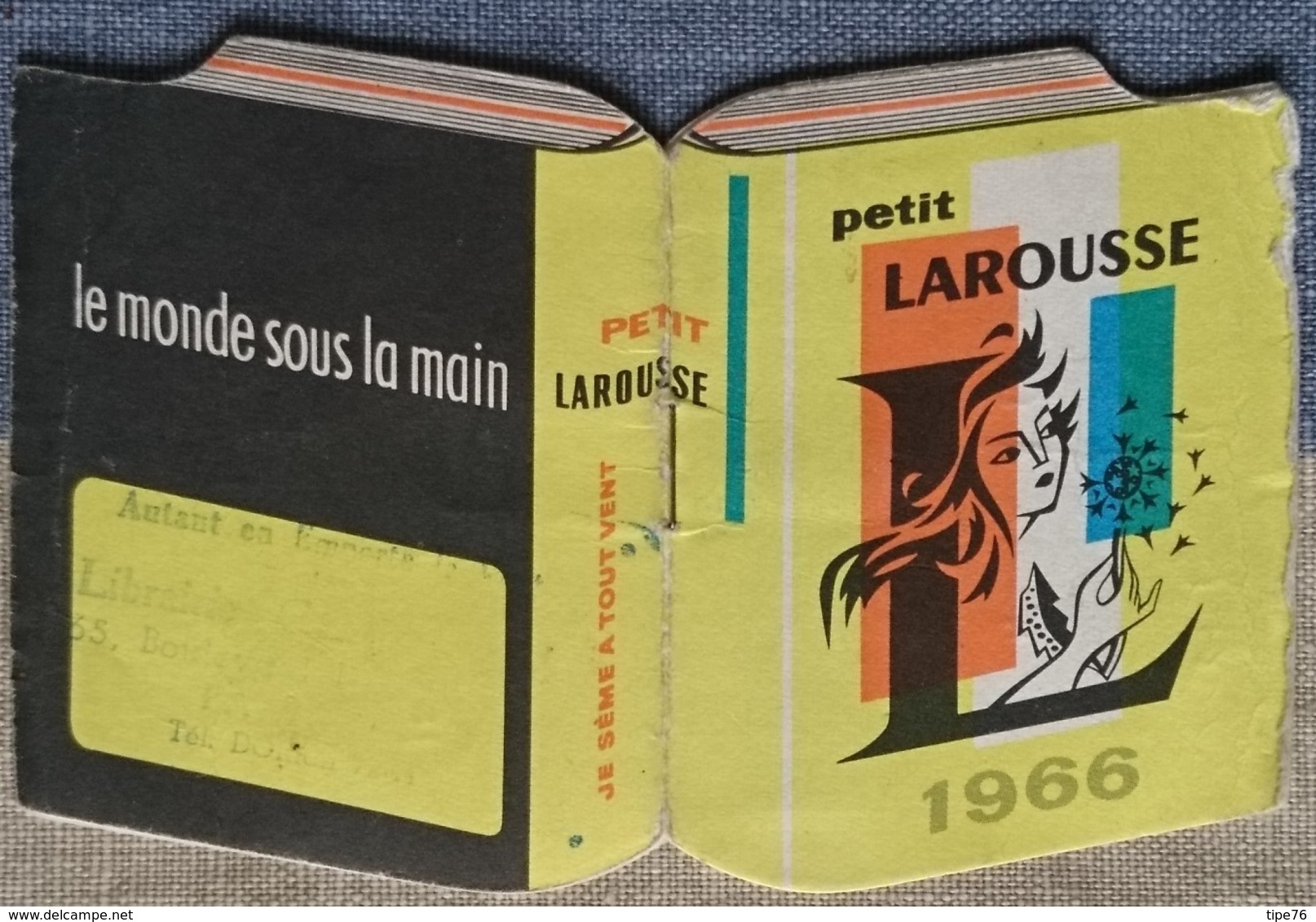 Petit Calendrier Poche 1966 Petit  Larousse  - Librairie - - Klein Formaat: 1961-70