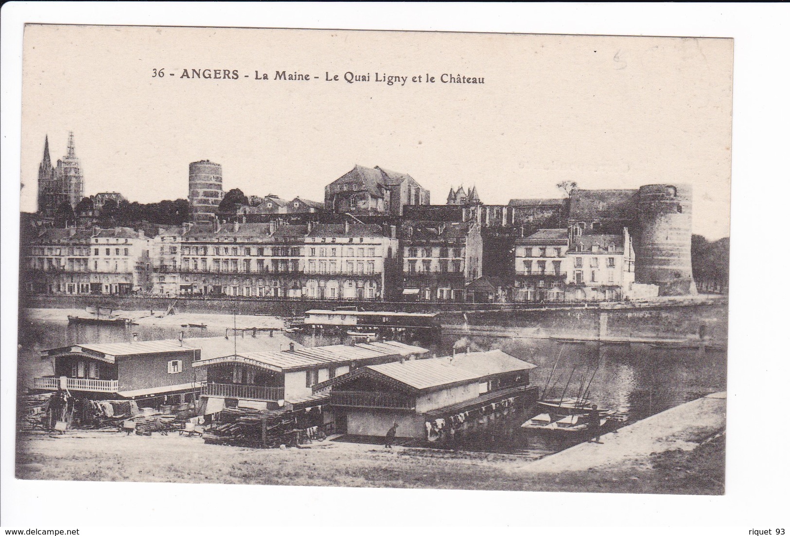 36 - ANGERS - La Maine - Le Quai Ligny Et Le Château - Angers