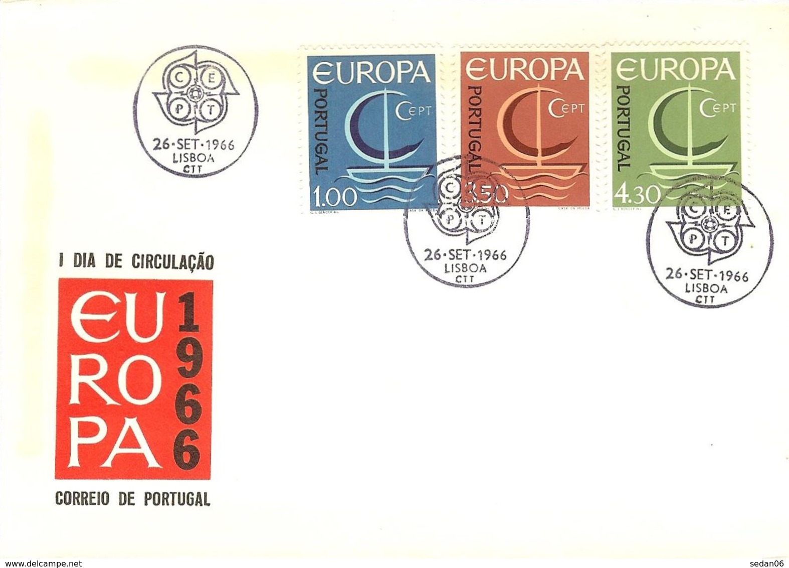 PORTUGAL FDC Des Timbres N°1012/1014 (EUROPA 1966) - 1966