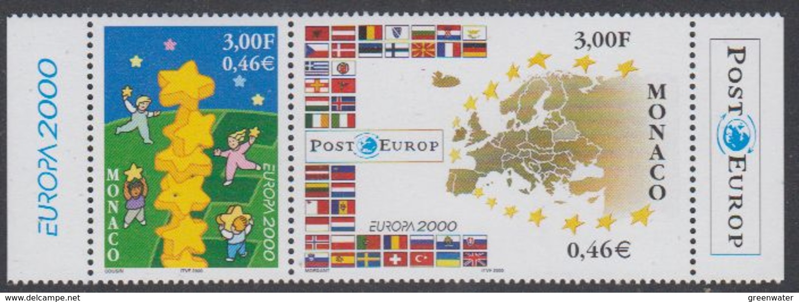 Europa Cept 2000 Monaco 2v ** Mnh (45678) - 2000