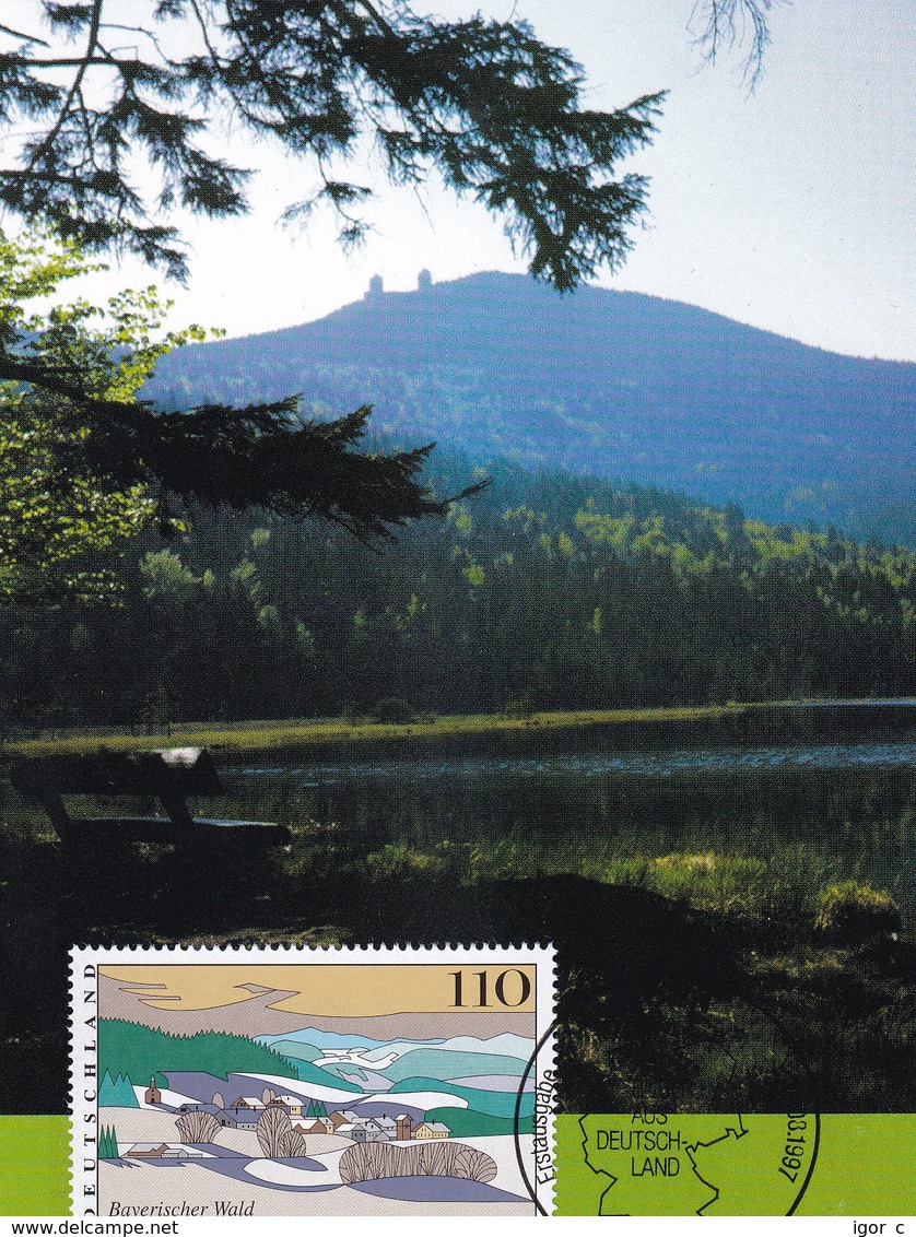 Germany 1997 Maximum Card: Nature; Tourism; Landscapes: Trees Bayerische Wald - Umweltschutz Und Klima