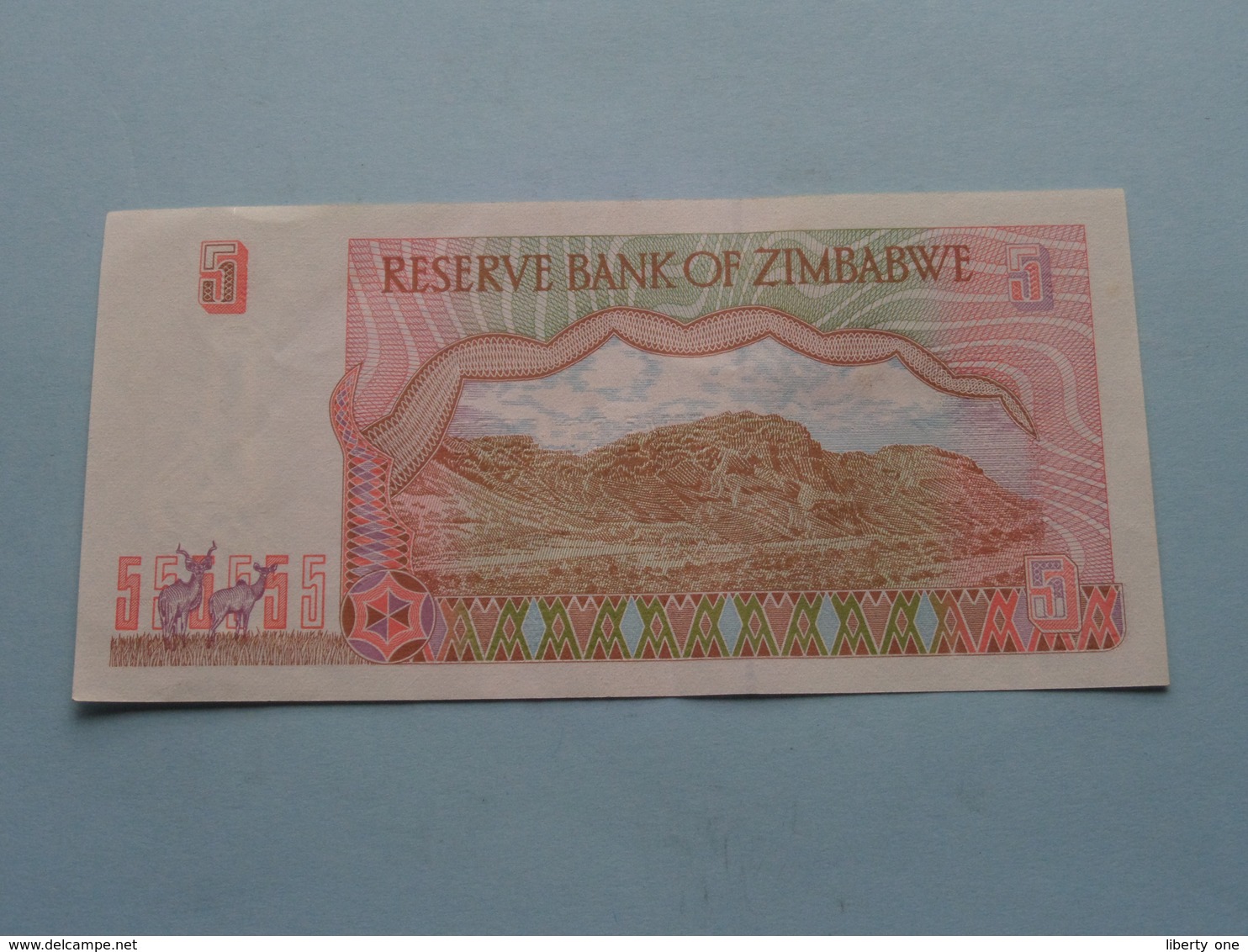 5 - FIVE DOLLARS ( BE0414408 ) Reserve Bank Of Zimbabwe ( For Grade, Please See Photo ) ! - Zimbabwe