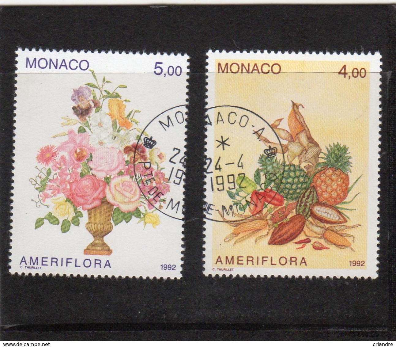 Monaco :année 1992 (exposition Ameriflora) N°1830** ,1831** - Usados