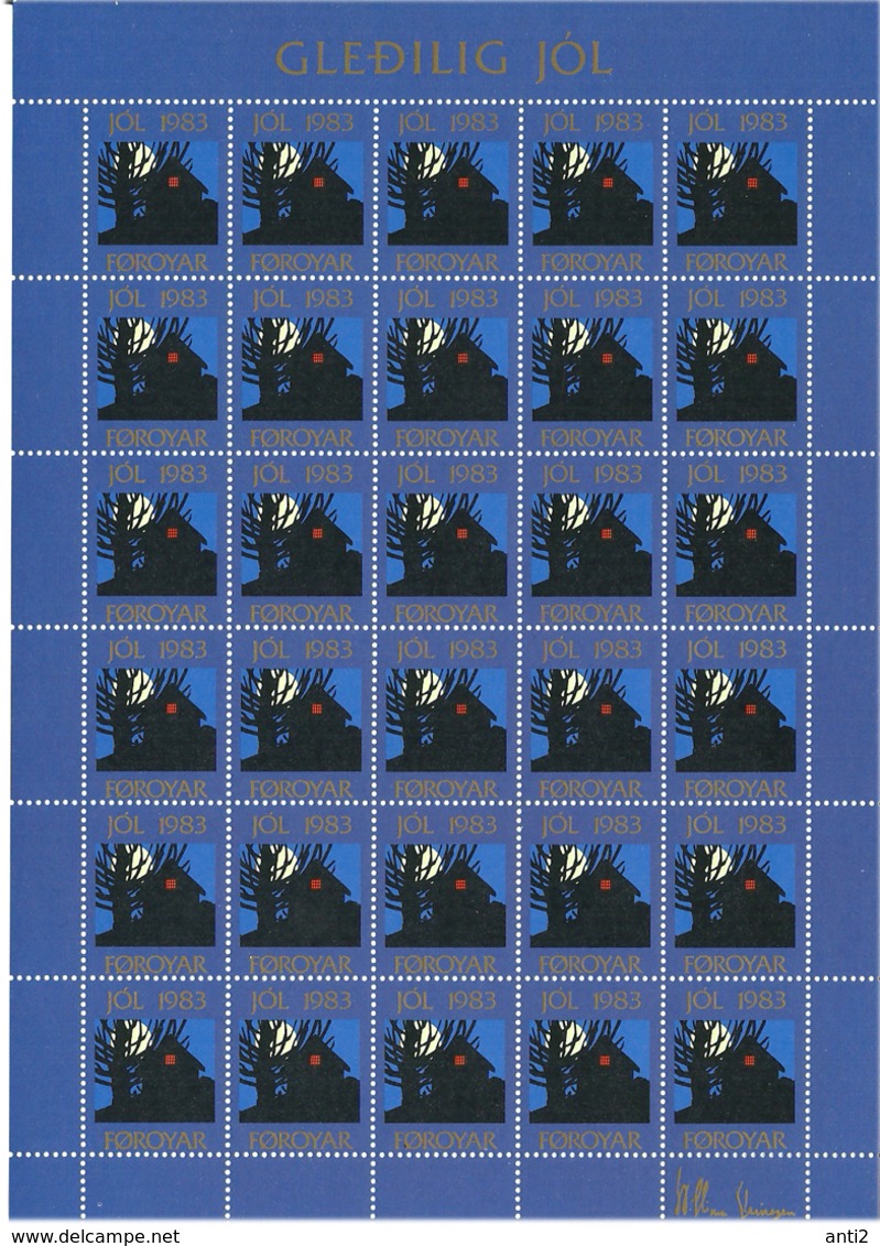 Faroe Islands 1983 - Christmas,sheet, With No  Perforation  In Top Margin MNH(**) - Féroé (Iles)