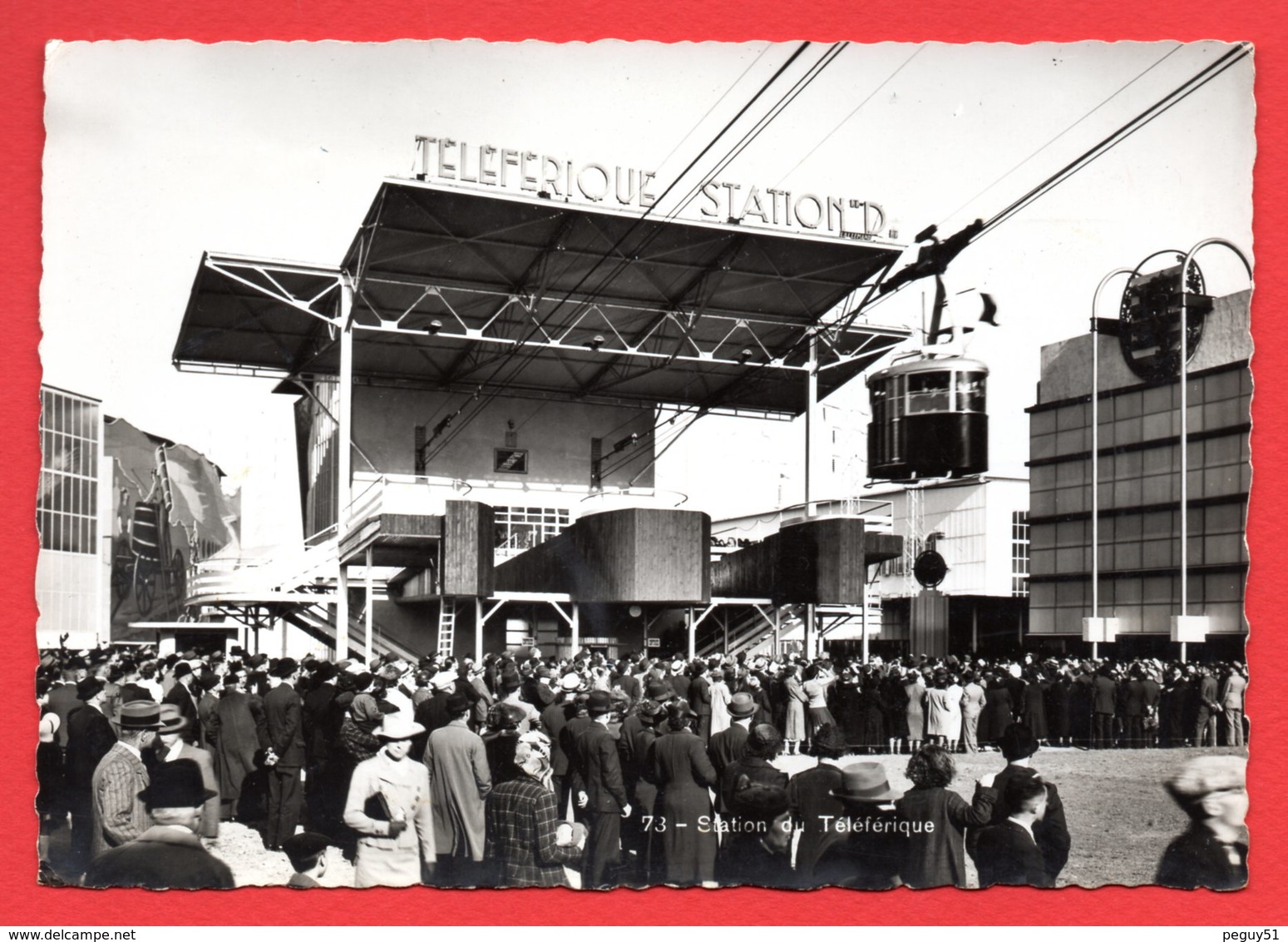 Liège. Exposition Internationale De 1939. Station Du Téléphérique. Publicité Stores Cachelux. - Luik