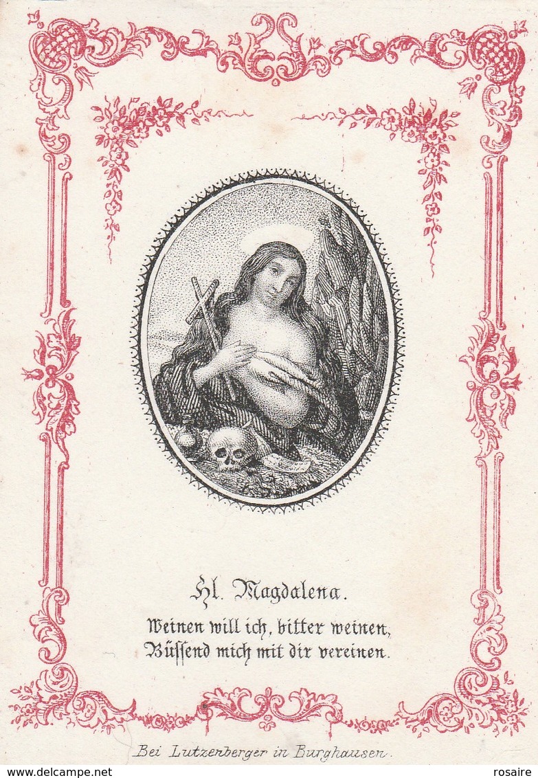 Heilige Magdalena-devotie Blanco-1850-1870 Geknipt - Images Religieuses