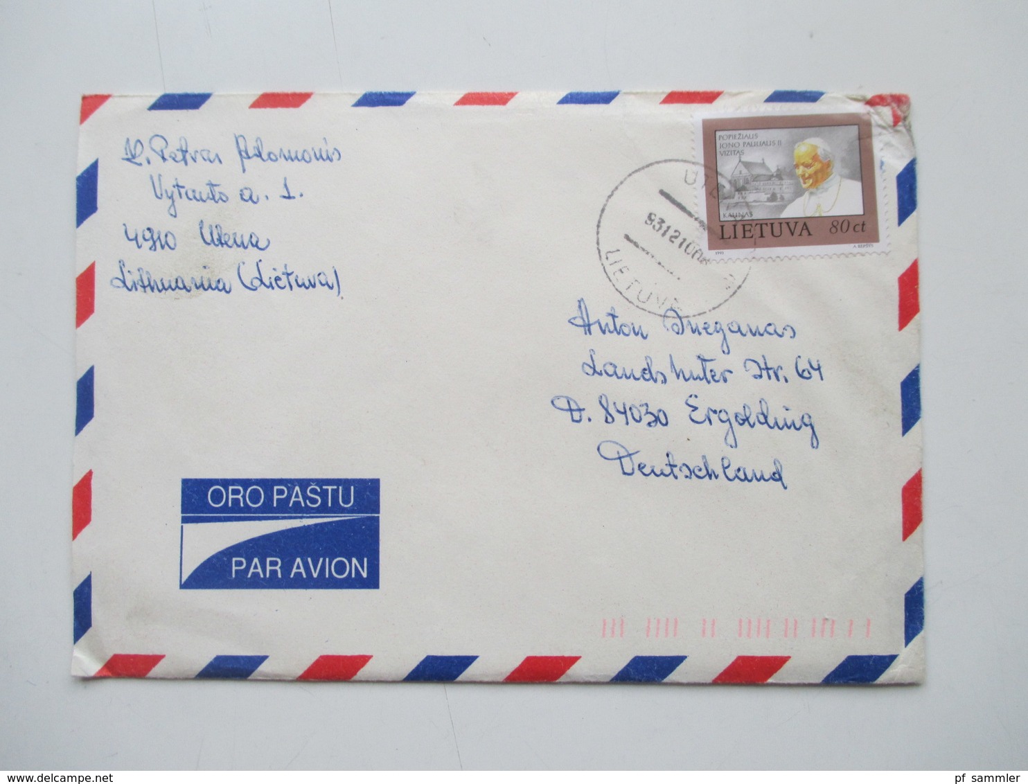 Litauen Republik 92 - 94 Korrespondenz 25 Belege mit Inhalt / Karten usw. Auch Ganzsachen! Zeichnungen u. Briefe