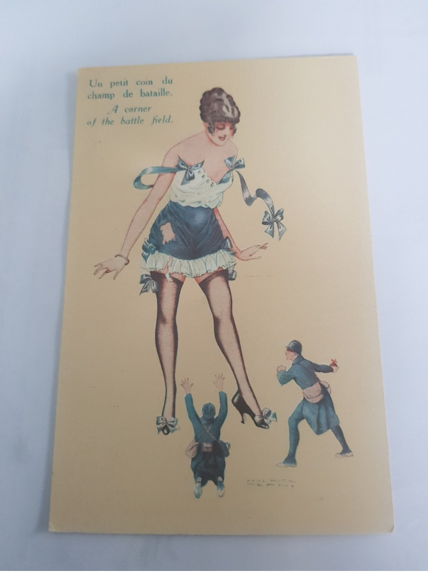 Lot 4 Cartes Polychrome Fancy Série - Maurice PEPIN - Pin-Up - Petits Faits De Guerre - Autres & Non Classés