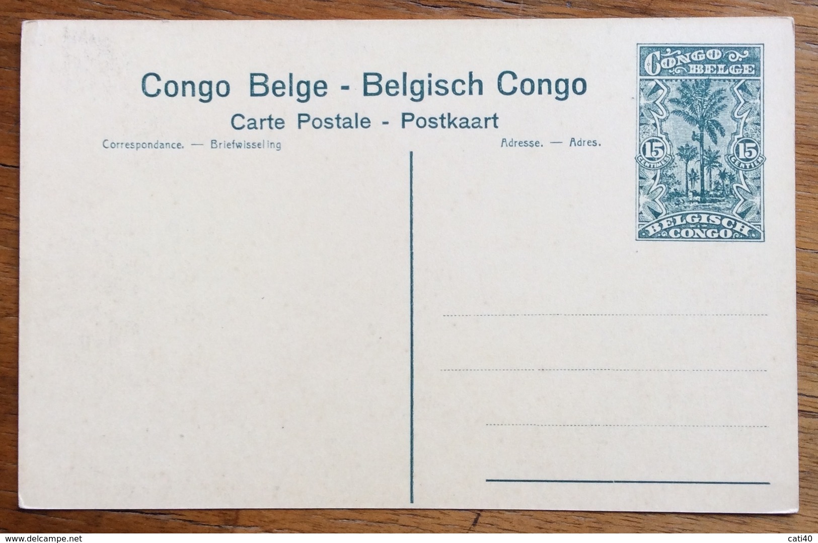 CONGO BELGE CARTE POSTALE  15 C.  FAMILLE  INDIGENE WAHUTU - Unused Stamps