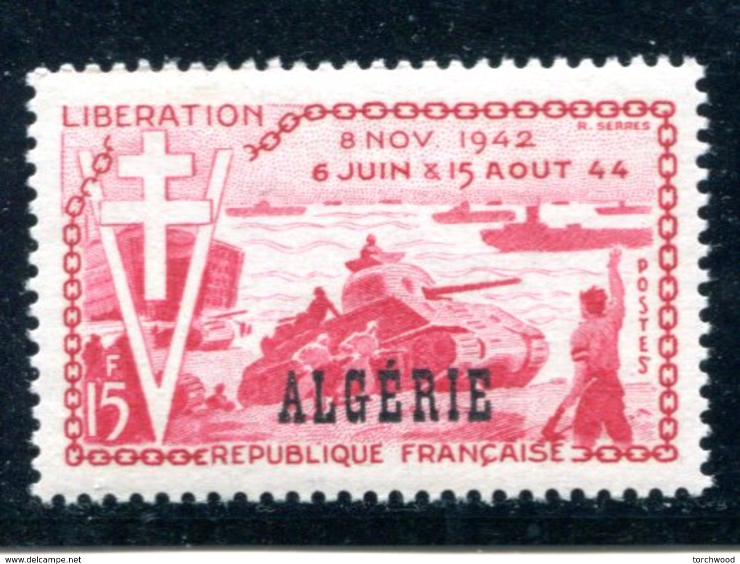 Algeria SC# 254 Liberation Issue Overprint  MNH  1954 - Neufs