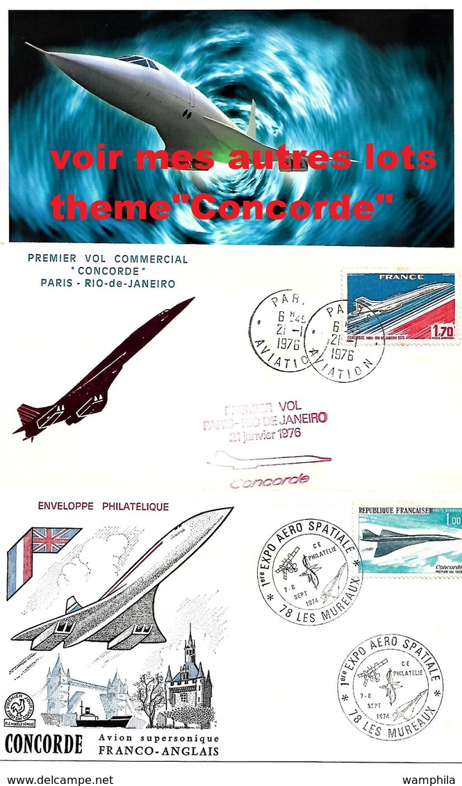 Un Lot De 14 P.Jour,aerogrammes,cartes Sur Le Thème Du Concorde - Concorde