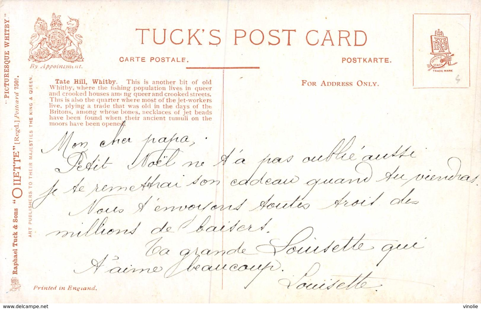 PIE-Z SDV-19-5540 :  TATE HILL. WHITBY. A WINTER MOORE. TUCK'S POST CARD - Whitby