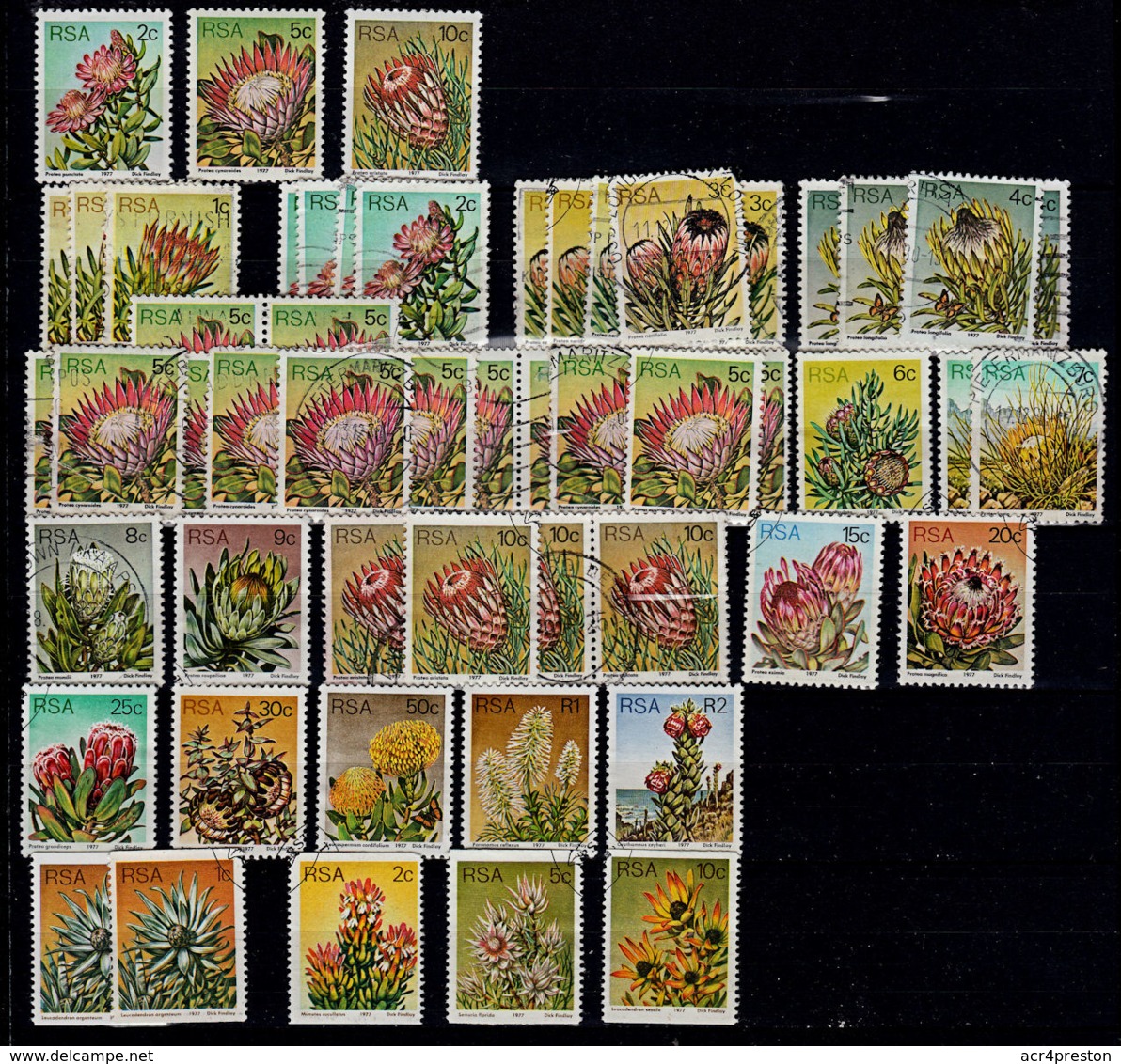 A0855 SOUTH AFRICA, 1977 Small Lot Of Plant Definitives - Collections, Lots & Series