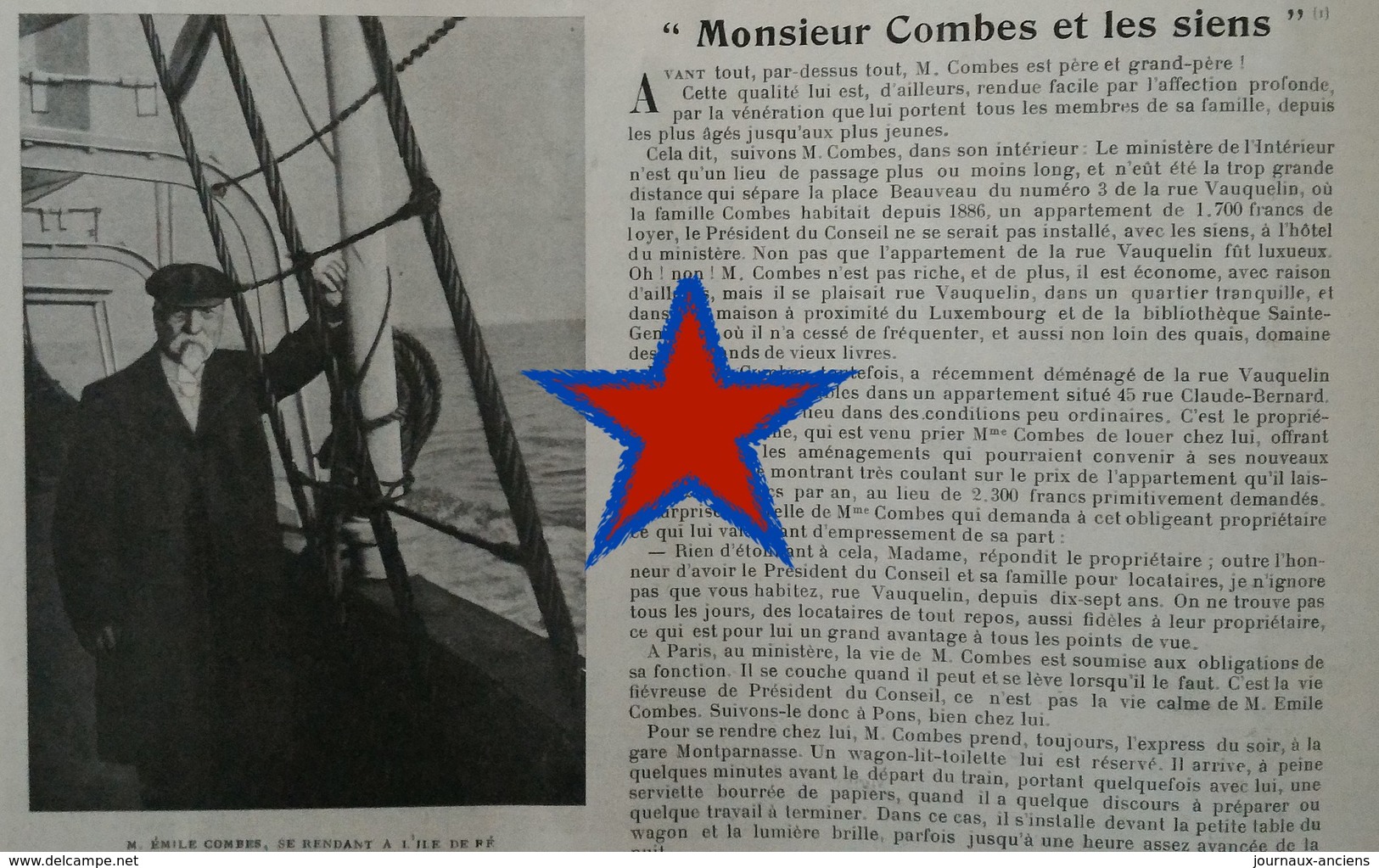 1904 PONS ( 17 ) - MONSIEUR EMILE COMBES ET LES SIENS - LA VIE ILLUSTRÉE - 1900 - 1949