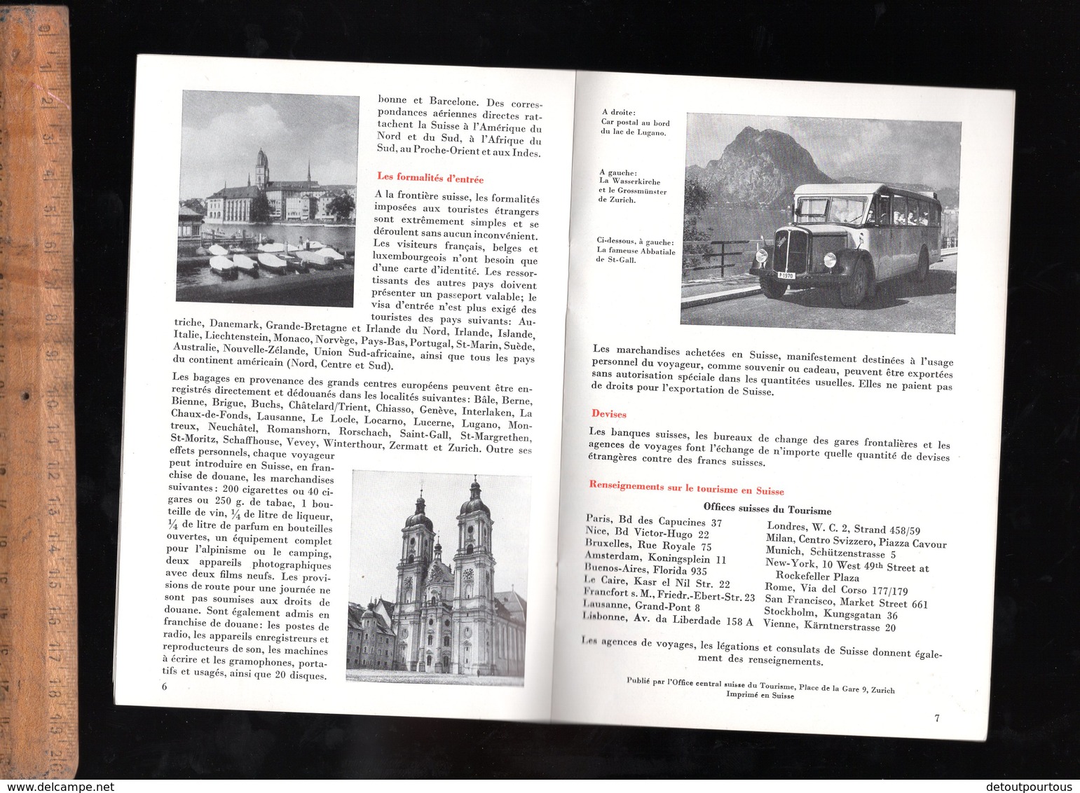 Livret Touristique La SUISSE Pays De Vacances  C.1950 - Tourism Brochures