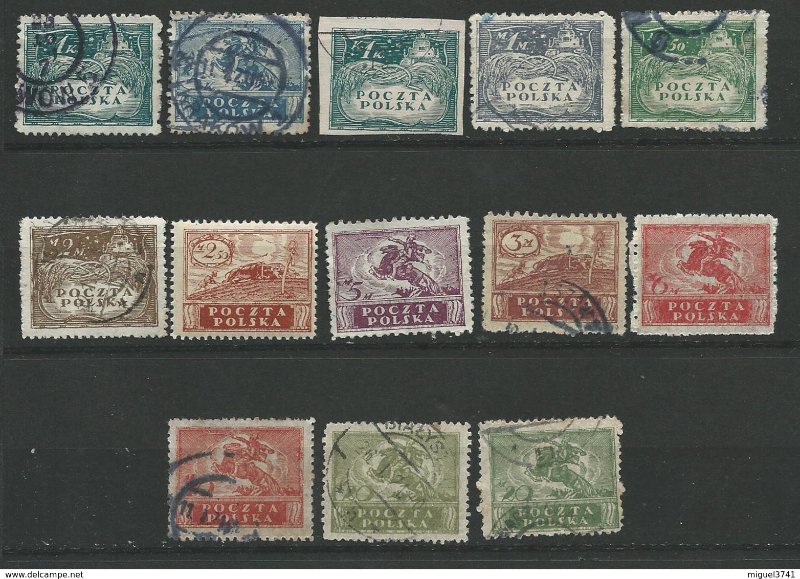 POLOGNE  ANNEE 1918/1919  - 13 TIMBRES  OBLITERE VOIR SCAN - Gebruikt